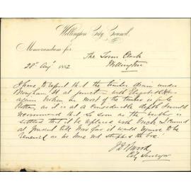 Report as to the present state of the Brougham Street drain - City Surveyor