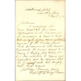 Protest against wall to be built in right of way in Lambton Quay at Jacob Joseph & Co - Henry Sullivan