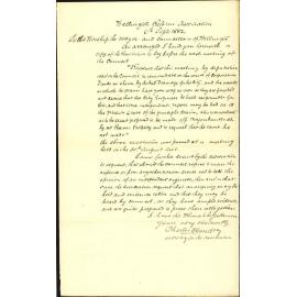 Copy of resolution to be laid before the City Council - Reform Association