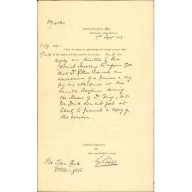 Voucher for payment of Dr Gillon for attendance at Lunatic Asylum - Colonial Secretary
