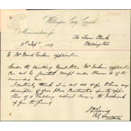 Application for leave to build a boiler chimney - Ward Parker