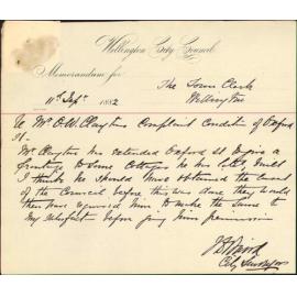 Complaint as to condition of Oxford Street - O W Clayton