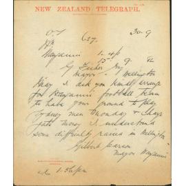 Asking use of Newtown Park for football match - Mayor of Wanganui