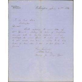 Accepting terms for Te Aro foreshore claims in account of Daniels Estate - W H Meek