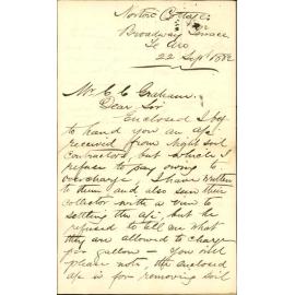 Complaint regarding night soil contract - J W Smith