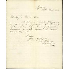 Application for plans and specifications, Te Aro reclamation - John Stinson