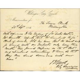 Reading of Government water meter - City Surveyor