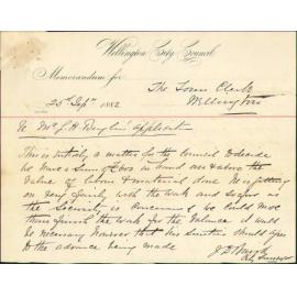 Application for advance of £100 in Hutt Bridge contract - G H Baylis