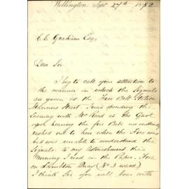 Complaint regarding indistinct signals of alarm at fires - R B Haybittle