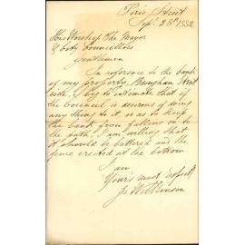 Agreeing to a batter on his Brougham Street frontage - J Wilkinson