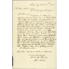 Claiming compensation in account of Webb Street drain devistion - William Archer
