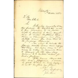Offer of land to enlarge right of way off Willis Street - John Chew