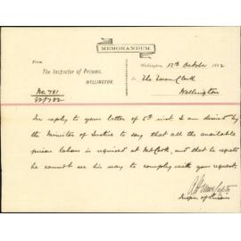 No prison labour available for the hospital - Prison Department