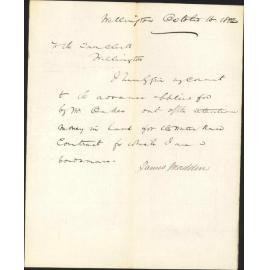 Consenting to advance asked for by W Oakes - James Madden