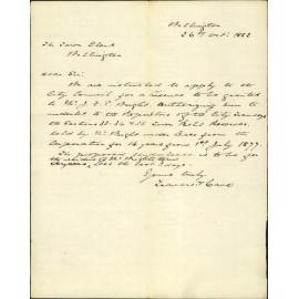 Application in transfer of lease of Town Belt sections from J T Wright and City Tramways Company - City Solicitor