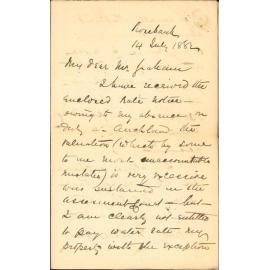Overcharge for water rates - T W Lewis