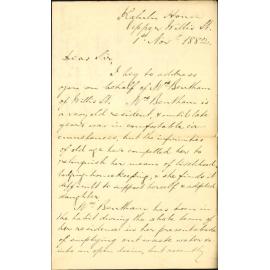 Cut of drain from Mrs Benthams property - H Blundell