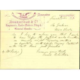 Public Works committee regarding McKindys pipe laying contract - David Robertson [Robertson & Co]