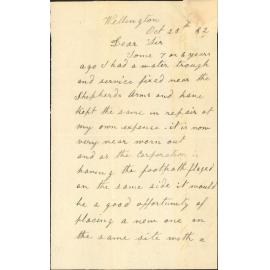 Drinking trough in Tinakori Road [Shepard's Arms] - City Surveyor