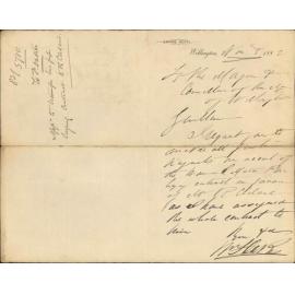 Application to transfer his pipe laying contract to R Cleland - W F Oakes