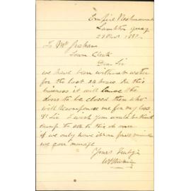 Complaint as to non supply of water - W H Swain