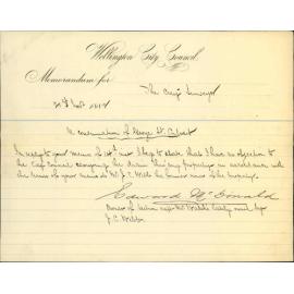 Consenting to George Street drain through his property - Edward McDonald