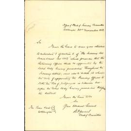 Appointment of returning officer under the Licensing Act - W P James