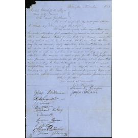 Petition regarding licensing of tramway cars and regulation of traffic