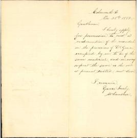 Application for leave to erect a Verandah in Lambton Quay - W Souttice