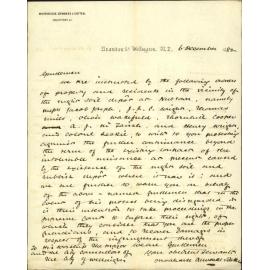 Notice of proceedings against present night soil depot - Moorehouse, Edwards & Cutten
