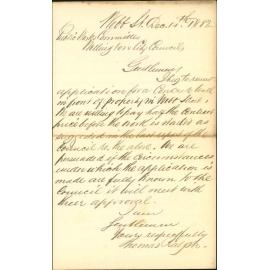 Renewal for application for erection of concrete wall in Webb Street - James Ralph