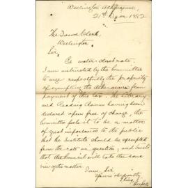 Application for remission of water closet rate - Athenaeum