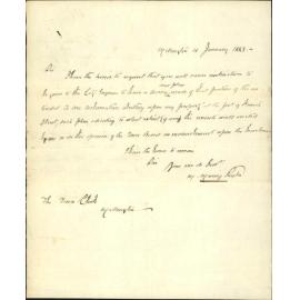 Application regarding survey of part of property in Te Aro Reclamation - W Waring Taylor