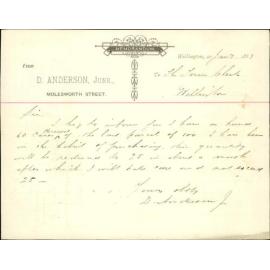 Application for leave to keep kerosene in excess of quantity authorised by law - D Anderson