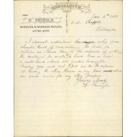 Cancellation of order for dog collars - D Pringle