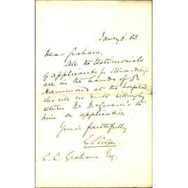 Testimonials of hospital appointments, at the hospital with Dr Hammond - Colonial Secretary