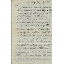 Further regarding complaint as to his property in Hanson Street - J H Shaw