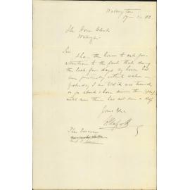 Complaint as to non supply of water - H Clappert