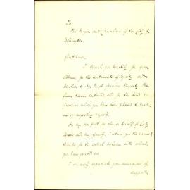 Reply to address - Sir William Jervois