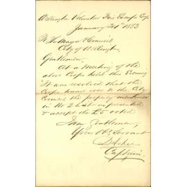 To hand over all the property of the Corps for £5 - Wellington Volunteer Fire Escape Corps