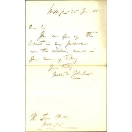 Giving consent to open drain through his property - Walter Johnston
