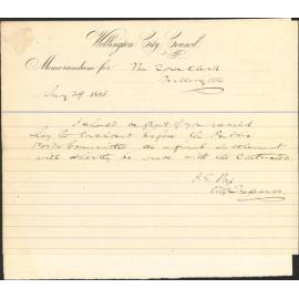 Oakes contract for water race, Wainui - City Treasurer