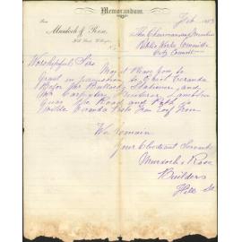 Application for erection of Verandah on Lambton Quay - Murdoch & Rose