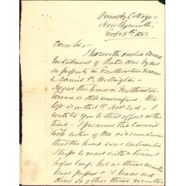 Application for remission of water rates - Henry Clese