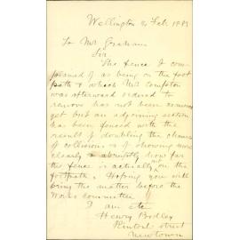 Complaint regarding encroachment of fence in road - Henry Bodley