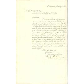 Offer of site for cemetery at Melrose - Henry Jackson