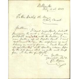 Application for loan to erect balcony - D Egan