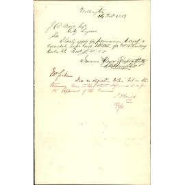 Application for leave to erect verandah - E B Houghton