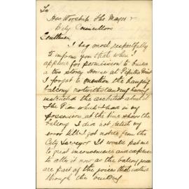 Application for balcony amended - D Egan