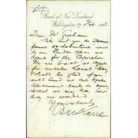 Asking for copy of Corporation debenture - Bank of New Zealand